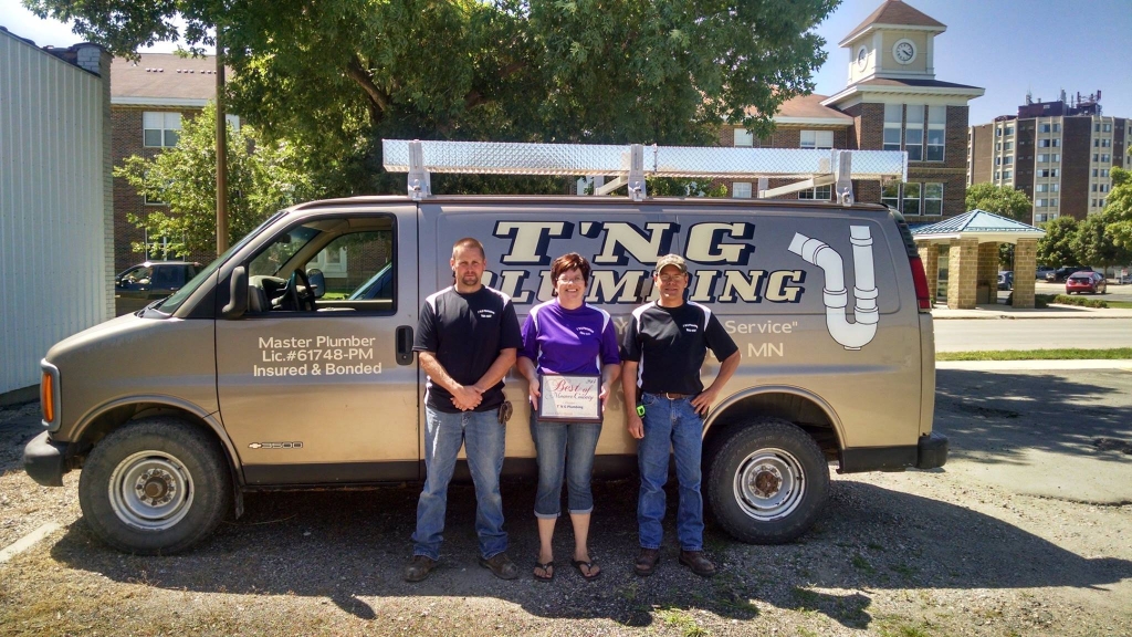 Best of Mower County Award - 2014 - T 'N G Plumbing